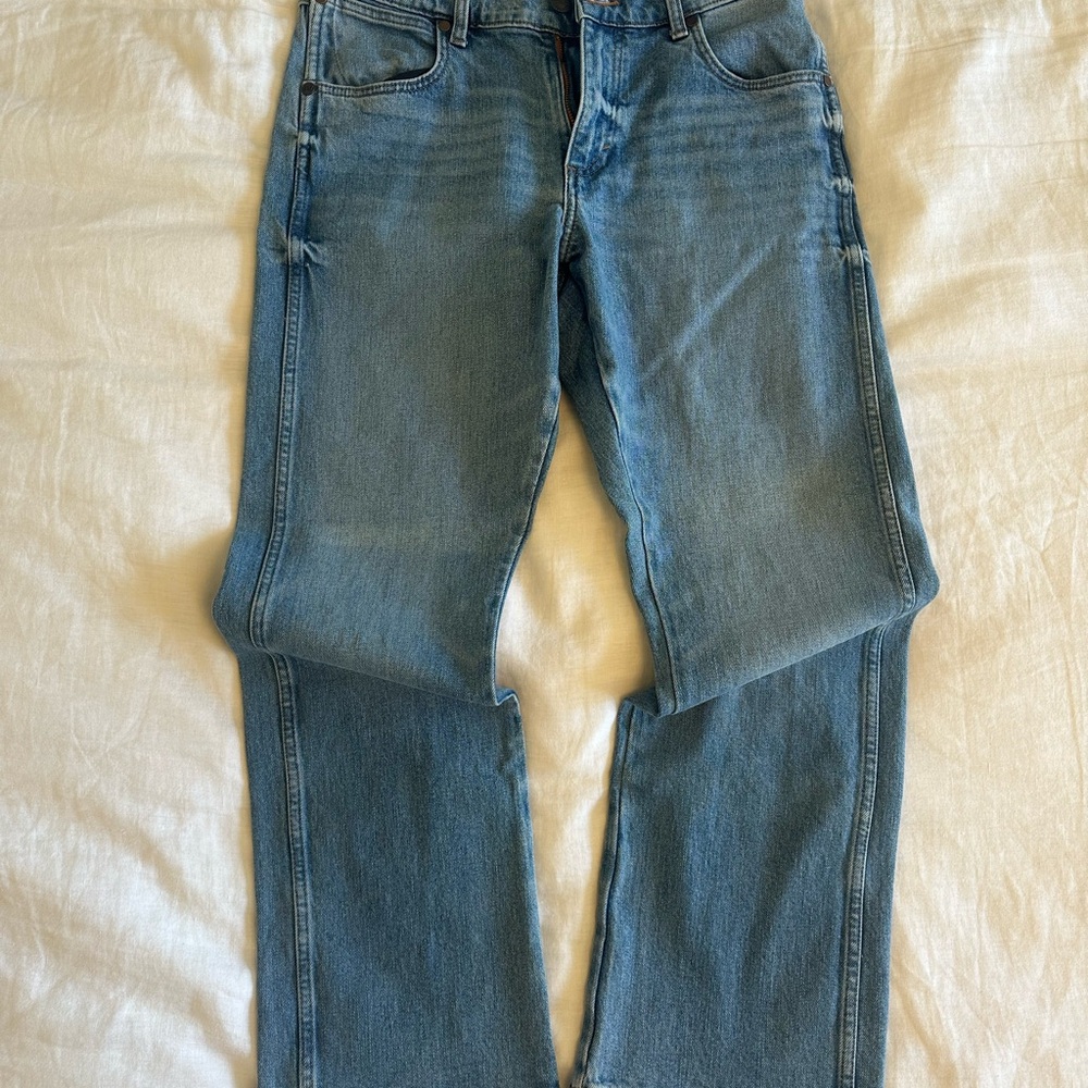 Men's Blue Relaxed Fit Bootcut Jeans
